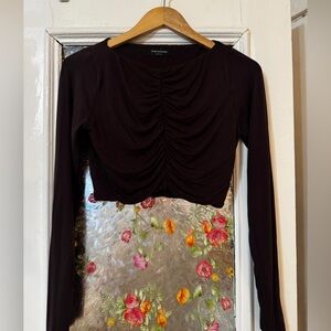 Naked Wardrobe ruched crop top